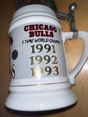 3 Vintage Rare Set Of 1991 92 93 Chicago Bulls Championship Steins ALL #594 MINT