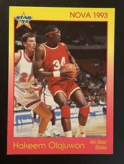 Hakeem Olajuwon 1993 Star Company Nova All-Star Stats #59 /500 – Rockets
