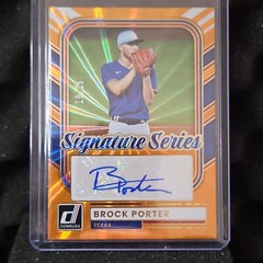 Panini Donruss Brock Porter Signature Series Auto SS-BP Texas Rangers 19/25