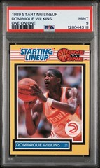 1989 Kenner Startling Lineup One on One Dominique Wilkens PSA 9 MINT Hawks Card