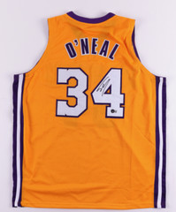 Shaq Shaquille O&rsquo;Neal Signed Yellow Gold Jersey Auto Beckett BAS Witnessed