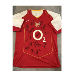 Arsenal Football Club 2005 2006 Squad Signed Thierry Henry Vieira Bergkamp COA