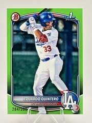 2025 1st Bowman * Lime Green /399 * Eduardo Quintero Dodgers RC 284/399