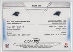 2014 Topps Prime Dual Combo Relics /142 Kelvin Benjamin Cam Newton Rookie RC 1s7