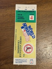 10/24/1985 World Series Game 4 Ticket Cardinals vs. Royals 1st WS