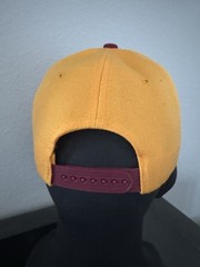 Retro Throwback Washington Redskins R Helmet Logo Gold & Maroon Snapback Hat NEW