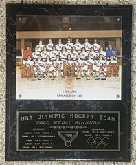 1960, 1980, 2026 US MENS HOCKEY TEAM OLYMPIC CHAMPIONS 12X15 PLAQUE Jack Hughes