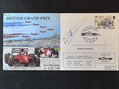 Stamp cover British F1 grand prix 1995 signed by Mario Andretti