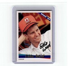 1994 Maxx Autographs Eddie Wood #96 On Card Auto Owner NASCAR Racing Card