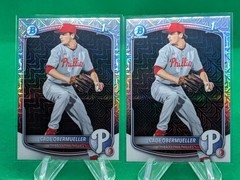 Cade Obermueller 2025 Bowman Draft 1st Chrome Mojo Refractor Lot Phillies