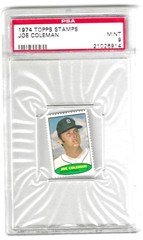 1974 Topps Stamps Joe Coleman Graded PSA 9 Tigers pop 4 & 1 higher low pop