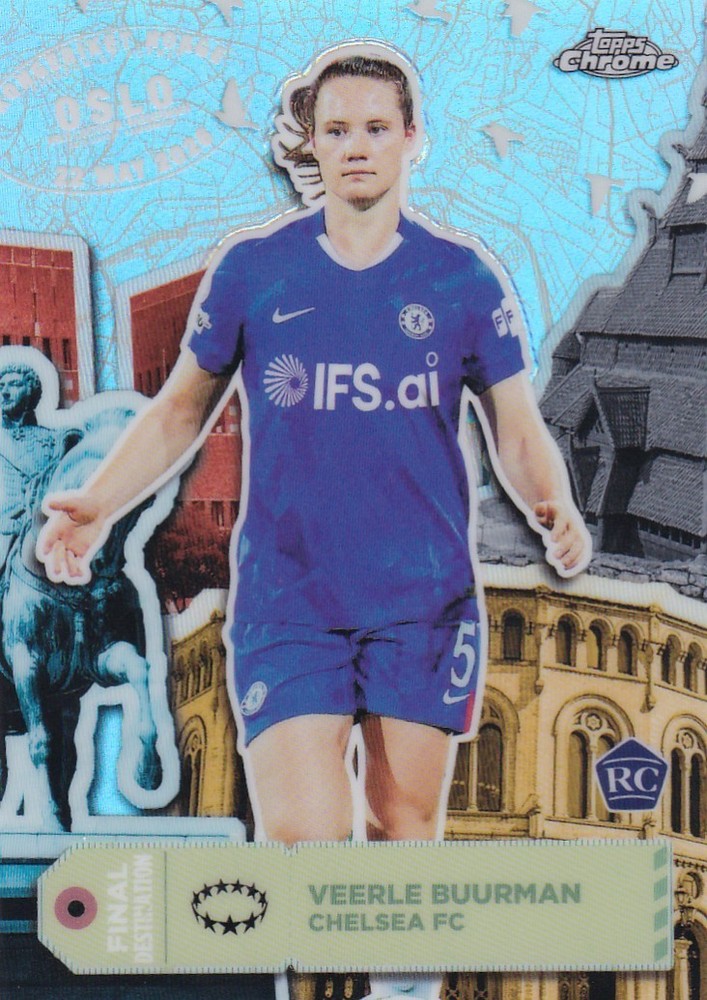 2025-26 Topps Chrome UEFA Womens Champion Finals Destination FD-8 Veerle Buurman