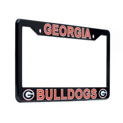 Georgia Bulldogs UGA License Plate Frame Cover – Black – EliteAuto3K