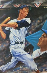 Rare Custom Framed Robert Stephen Simon Lithograph Ted Williams Autograph 20×24