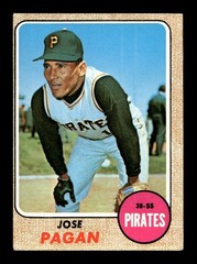 1968 Topps #482 Jose Pagan Pirates VG-EX+ *u9