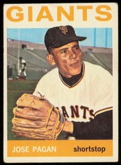 1964 TOPPS JOSE PAGAN SAN FRANCISCO GIANTS #123 VG-VG+ – CORNER WRINKLE