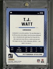 2024 Panini Donruss T.J. Watt #259 Jersey Number /90