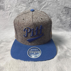 Pittsburgh Panthers Hat Cap Gray Blue Embroidered Zephyr Snap Back NCAA