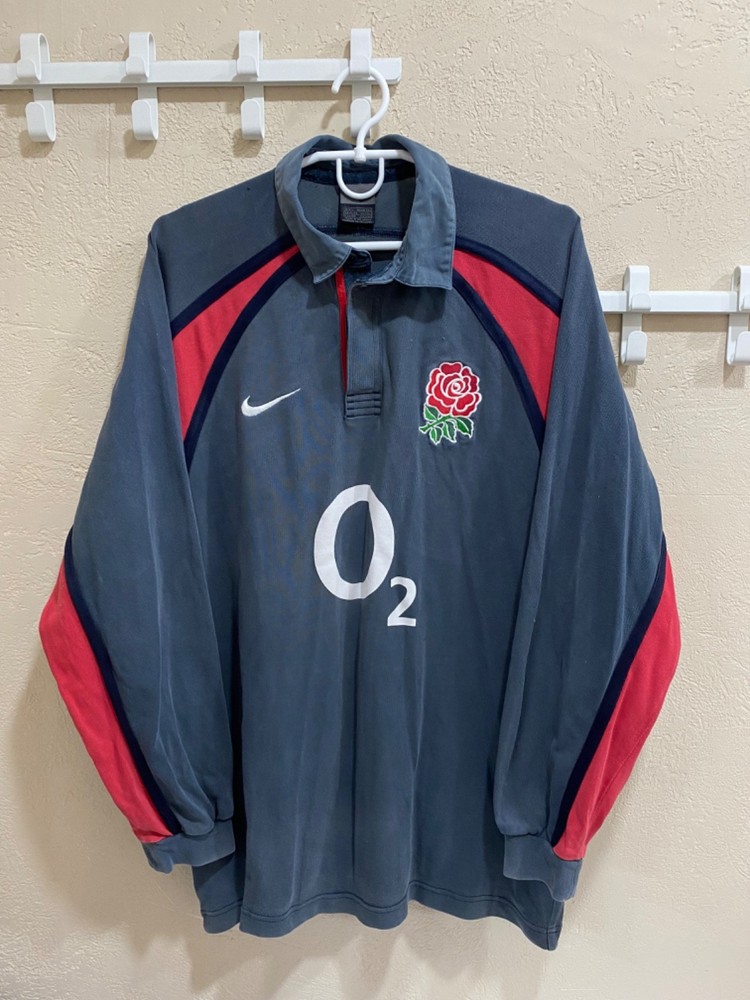 England 2003 Away Rugby Union Shirt Long Sleeve Nike Vintage Size L