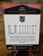 2020-21 Upper Deck Extended – Ultimate Victory Anze Kopitar #UV-18 /350 Red