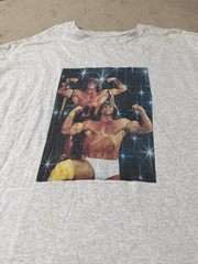 Vintage Ultimate Warrior Kerry Von Erich T-Shirt Mens XL XXL Gray Wrestling WWE