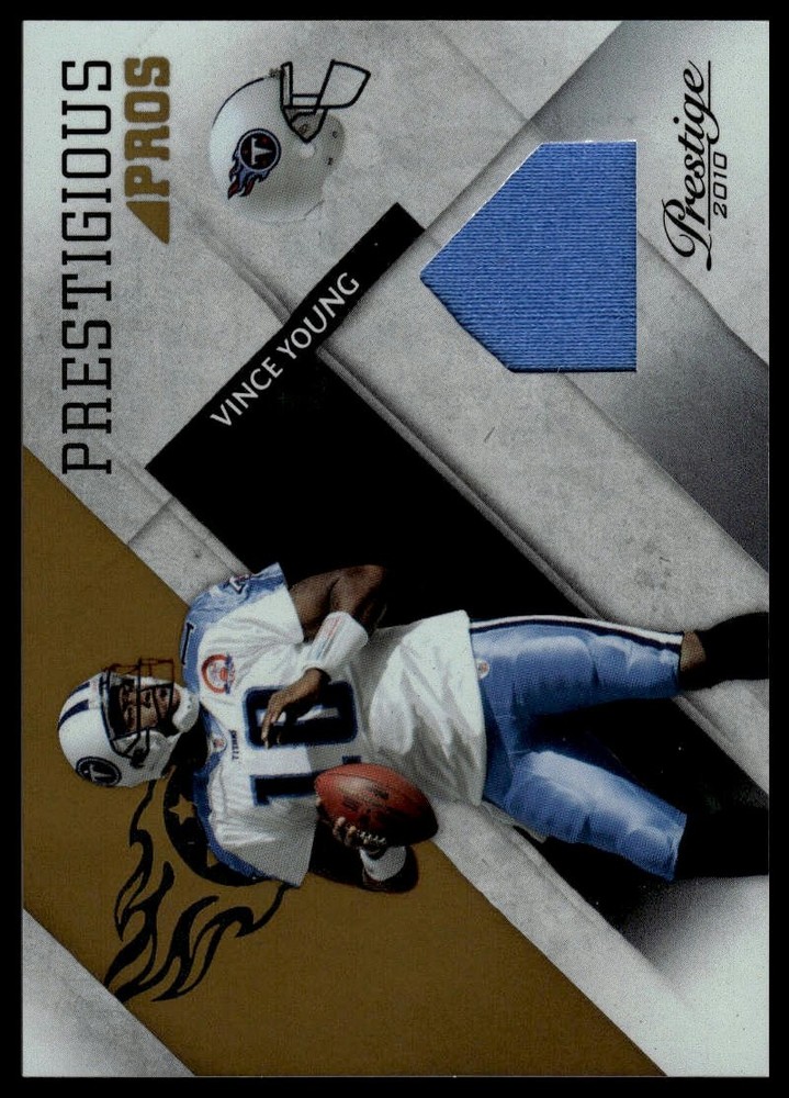2010 Prestige Vince Young Prestigious Pros Materials Gold #/50 Titans
