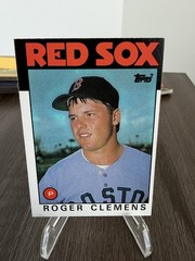 1986 Topps #661 Roger Clemens Rara Blank Back Red Sox Card EX
