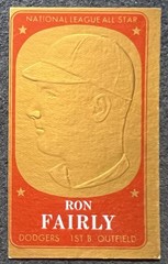 1965 TOPPS EMBOSSED NL ALL-STAR RON FAIRLY (LOS ANGELES DODGERS) #2 VG/EX OC