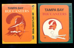 1980 Fleer Action TAMPA BAY BUCCANEERS Helmet & Logo Sticker Set