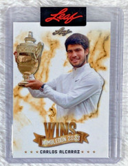 2023 Leaf Wins Wimbledon CARLOS ALCARAZ /1468 Tennis Card # WWB-1 Uncirculated