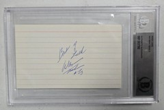 Wayman Tisdale Signed 3×5 Index Card Beckett Encap Auto Oklahoma Sooners Kings