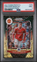 2021 Panini Prizm Premier League Cristiano Ronaldo Multicolor PSA 9 Man Utd#283