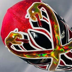 Doctor X Semi Professional Wrestling Lucha Libre Mask Luchador Mascara Red Black