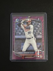2025 Bowman – Chrome Prospects Khadim Diaw #BCP-77 Fuchsia Wave Refractor…