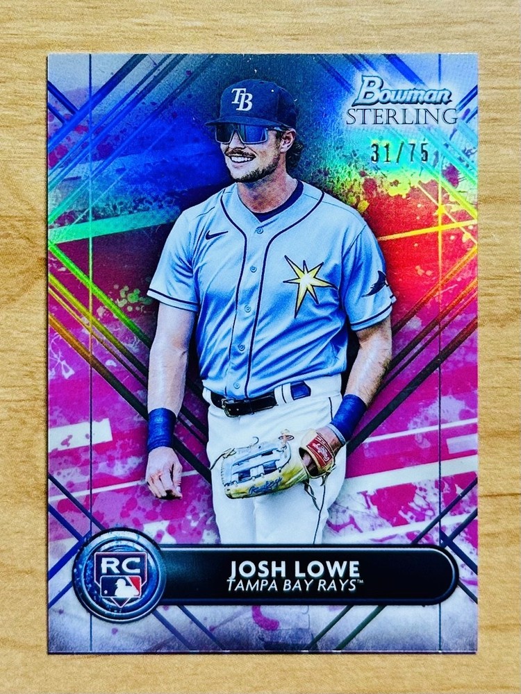 Josh Lowe 2022 Bowman Sterling #BSR-11 Magenta Refractors 31/75 (RC)