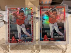Caleb Durbin 2026 Topps Chrome Red, White, Blue & Red Baseball. Clean