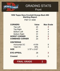 1956 Topps Davy Crockett Orange Back #60 Startling Report 2 – GOOD