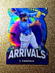2024 Topps Finest Arrivals Junior Caminero Rookie Die-Cut /125 Refractor RC MINT