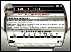 2023 Bowman Draft #BDC-21 Cade Kuehler Chrome Refractor