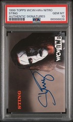 STING 1999 TOPPS WCW NWO NITRO AUTHENTIC SIGNATURE AUTOGRAPH PSA 10