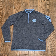 North Carolina Tar Heel Mens Colosseum 1/4 Quarter Zip Longsleeve Shirt Large