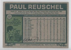 1977 Topps Paul Reuschel #333 Rookie RC 0b4
