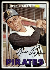 1967 Topps Jose Pagan — Pittsburgh Pirates #322