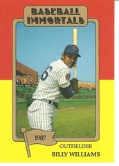 1980 TCMA BASEBALL IMMORTALS BILLY WILLIAMS BASEBALL CARD #197