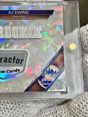 AJ Ewing custom card auto sick patch New York Mets NY 1/1 Springboro Panthers