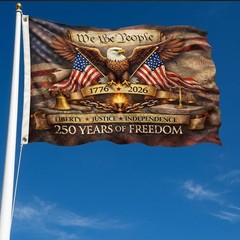 250th Anniversary USA Flag 3×5 36 inches by 60 inches, 250 Years Of Freedom