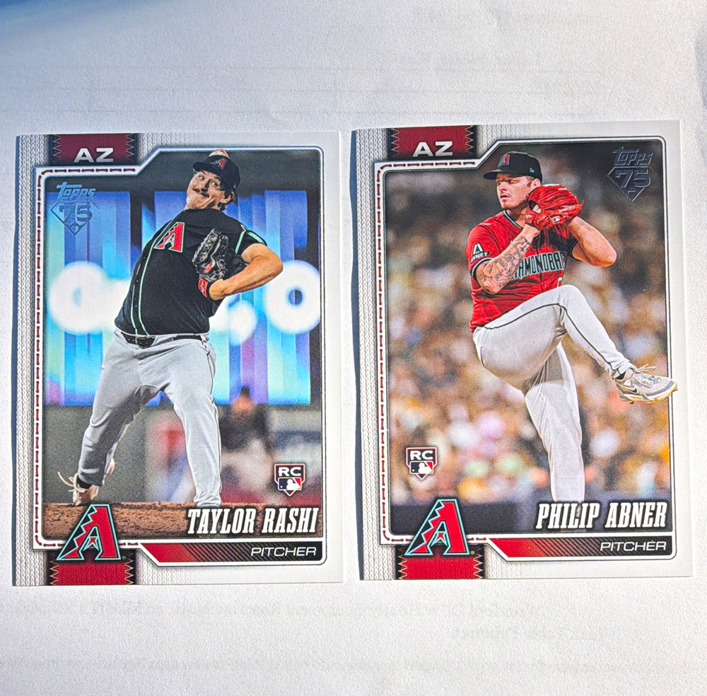 Topps 2026 Topps Diamondbacks RC Taylor Rashi #615 Philip Abner #510 Lot 2