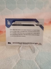 2025 Topps Now NL MVP, WS Champ Shohei Otani:Game 7 pitcher multi-hitgame WS rec