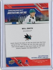 2025 UD National Hockey Card Day PROMINENT ROOKIES WILL SMITH NHCD-5 Fire Sale!