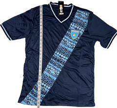Guatemala Away Soccer Jersey Navy Blue/Baby Blue Large New
